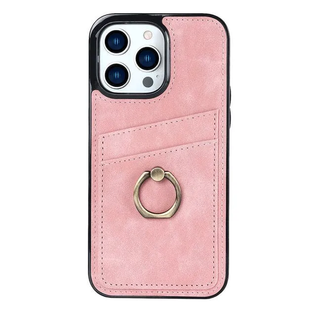 Matte Leather Cardholder Phone Case