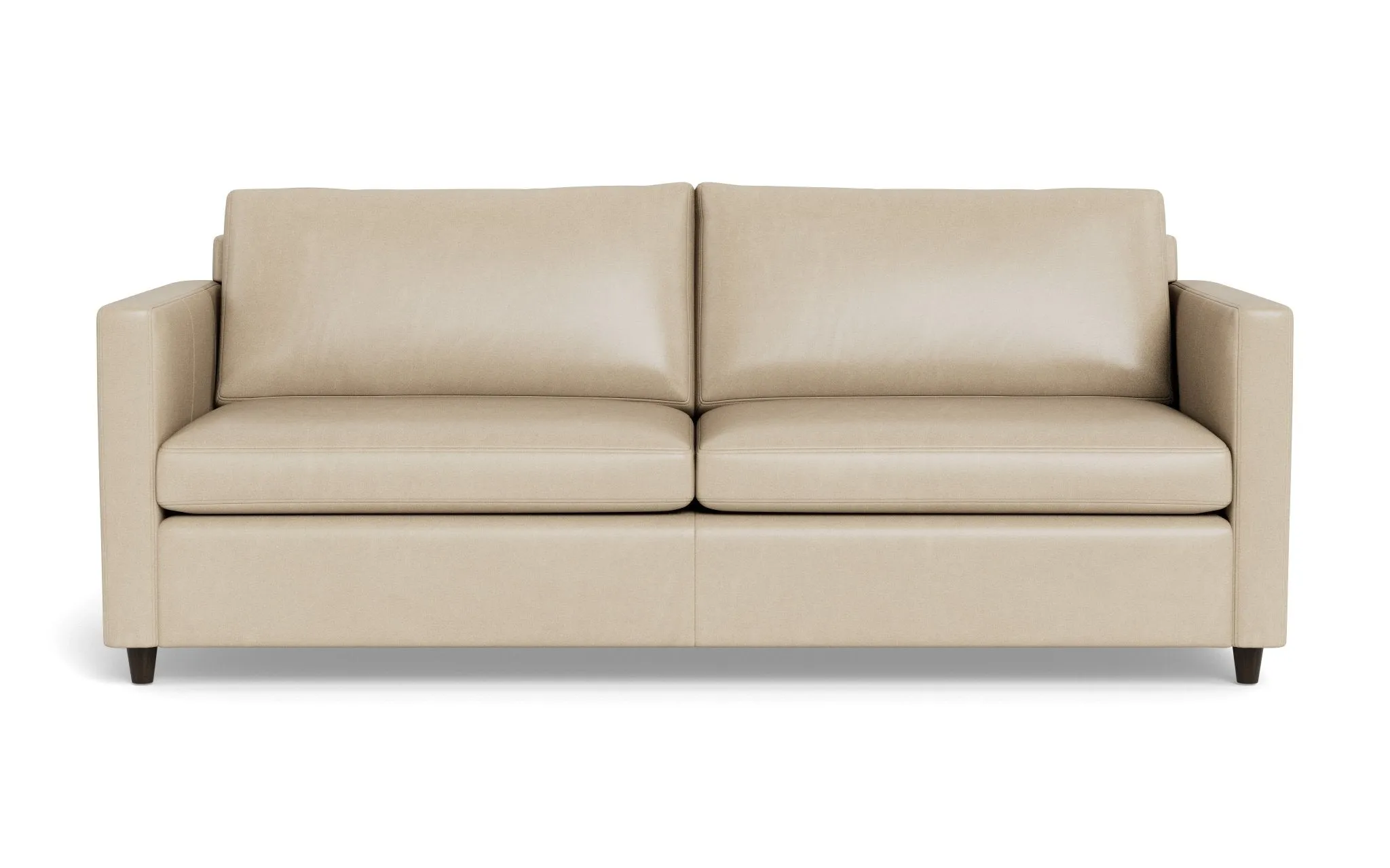 Wallace Leather Untufted 74" Queen Sleeper Sofa